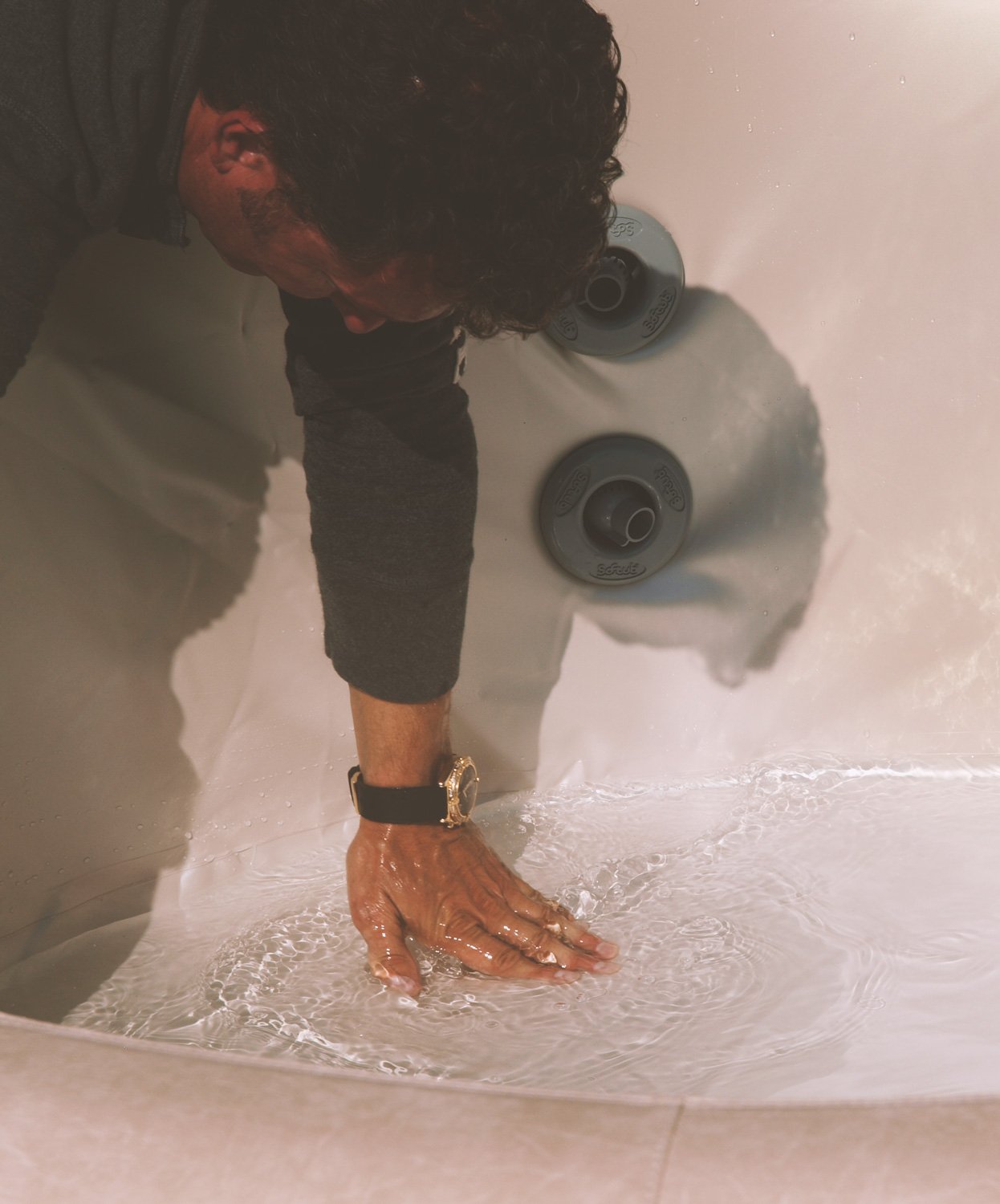 installation des Softub Whirlpools